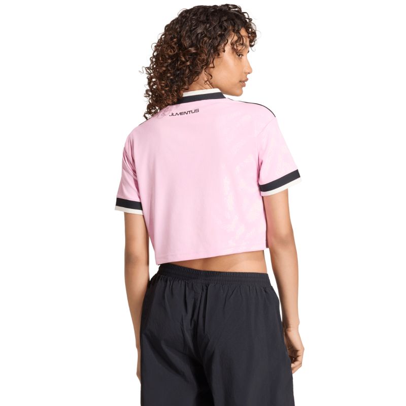 adidas Juventus 26/27 Away Cropped Jersey Women's Pink/Black KB8842