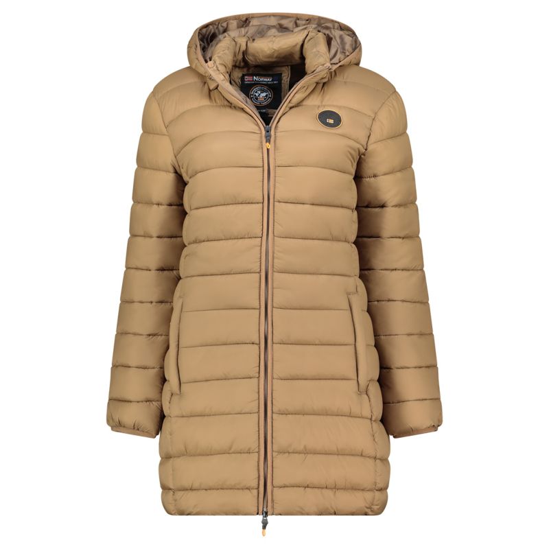 Women’s Jacket Geographical Norway ATIKAMAP LONG HOOD TAUPE DB LADY 233 (WZ5137F/GN-TAUPE)
