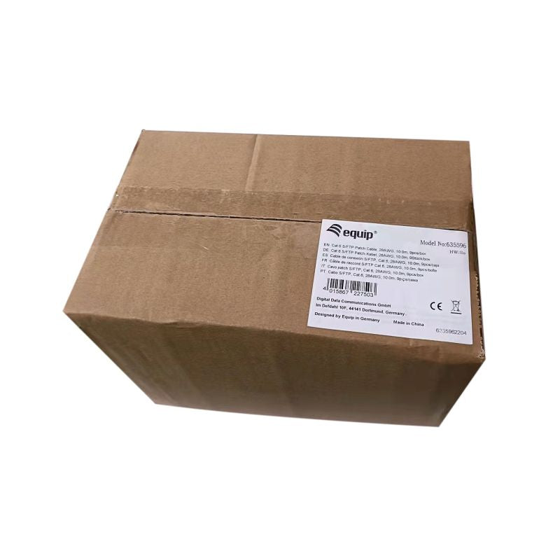 Equip 635596 Network Cable Black 10m Cat6 S/FTP (S-STP) Kable, gniazda i wtyki/Patchcable Your Sports Performance