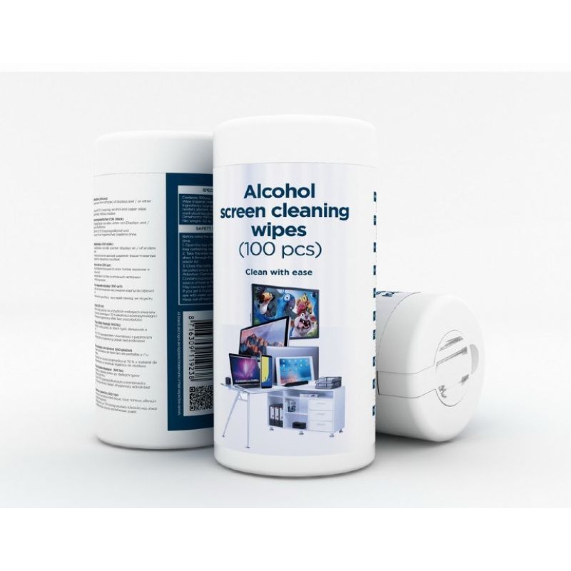 GEMBIRD LCD/TFT CLEANING WIPES IN TUBE 100 PIECES (70% ISOPROPYL ALCOHOL) In preparation Your Sports Performance