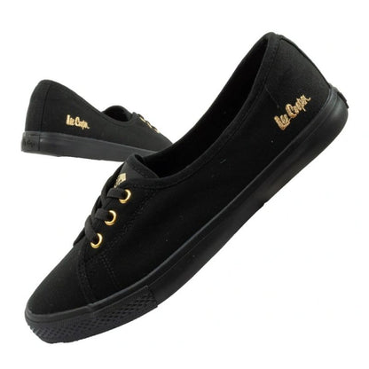 Lee Cooper shoes women's sneakers sporty black slip-on ballet flats