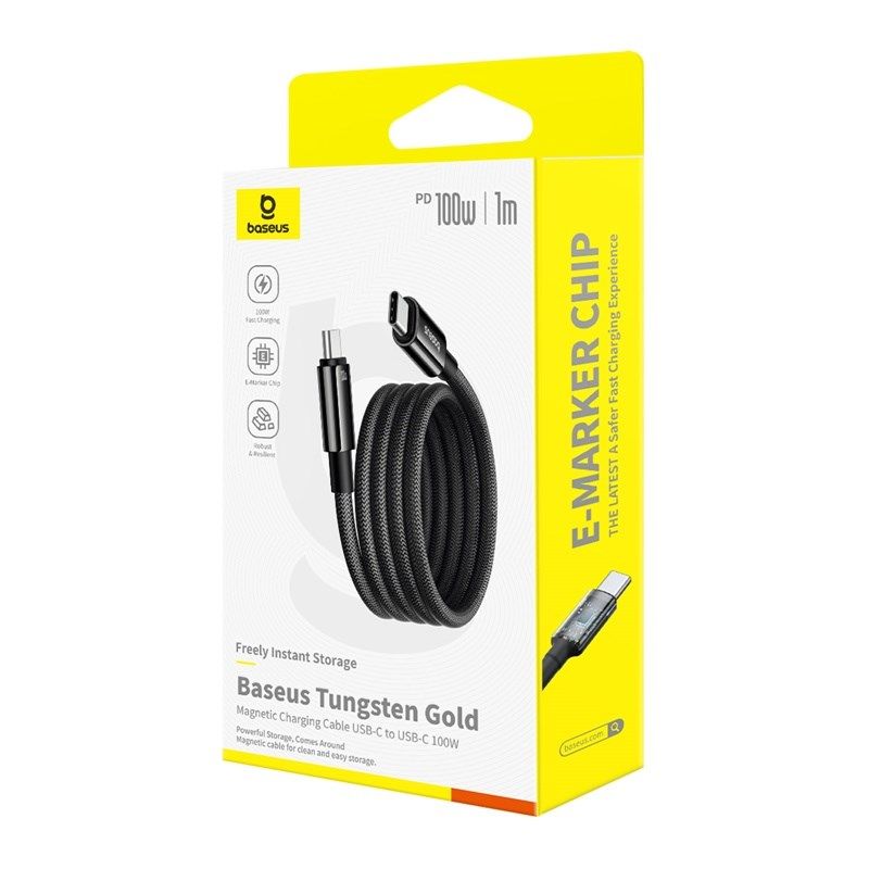 Baseus Tungsten Magnetic USB C-USB C Cable 100W 1m (Black) In preparation Your Sports Performance