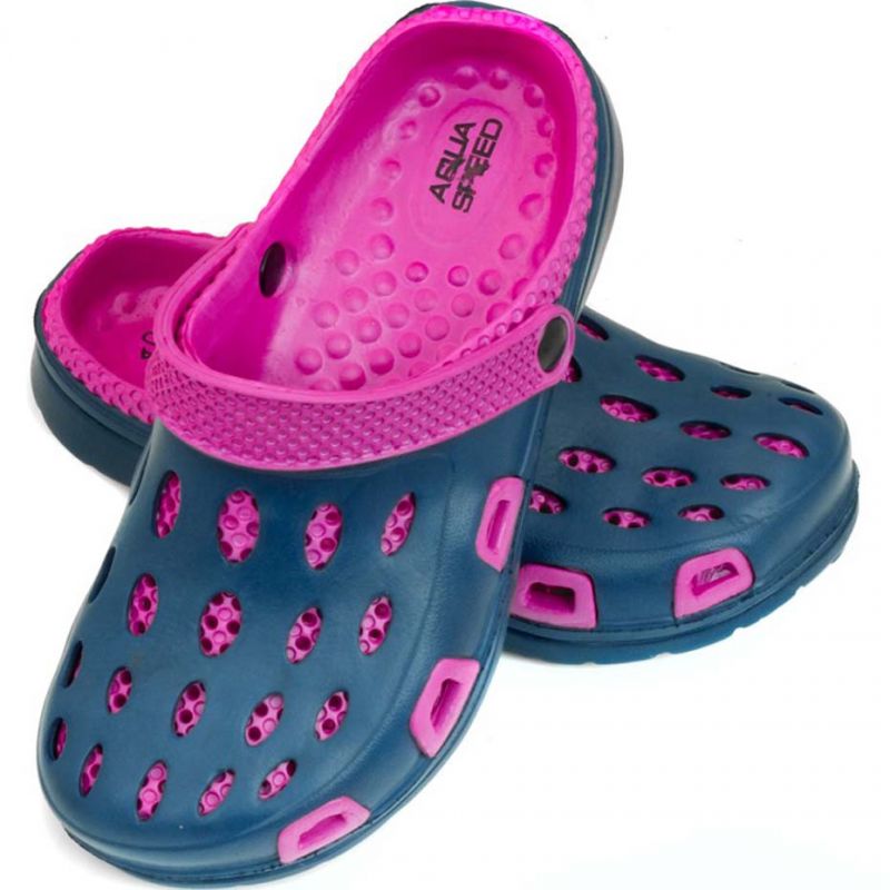 Aqua-speed Silvi slippers col 49 pink navy blue Footwear/Swimming/Kids/Aqua-Speed Your Sports Performance