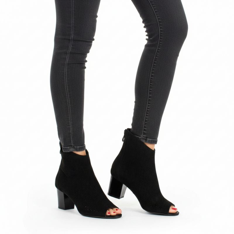 Women's open-toe ankle boots, black, M.Daszyński MR1954-23 To be categorized Your Sports Performance