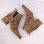 Suede high-heeled ankle boots Potocki W WOL213B brown Footwear/Lifestyle/Potocki Your Sports Performance