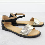 Filippo DS6917 women's black and gold sandals Footwear Your Sports Performance