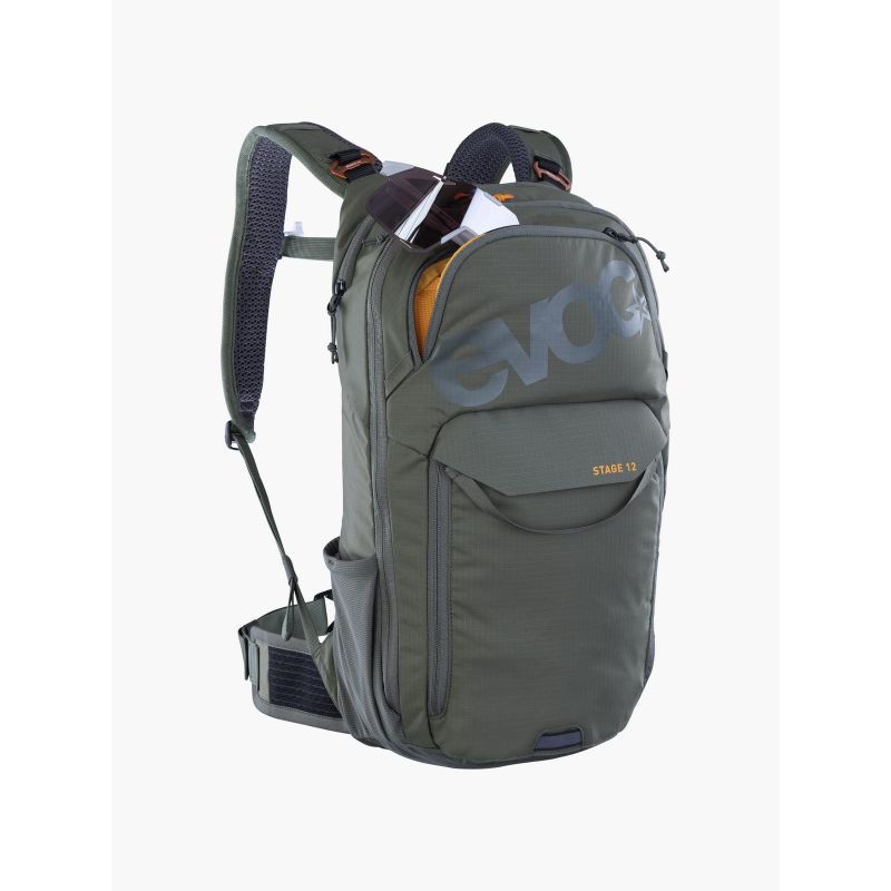 EVOC Stage 12 dark olive cycling backpack