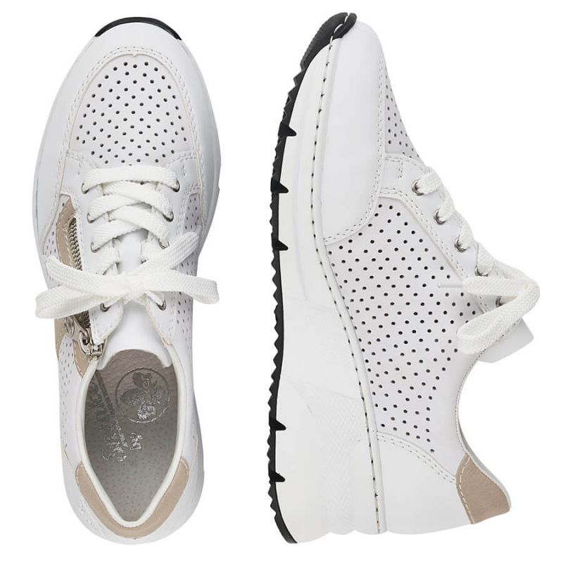 Rieker W N6304-80 white leather wedge shoes Footwear/Lifestyle/Rieker Your Sports Performance