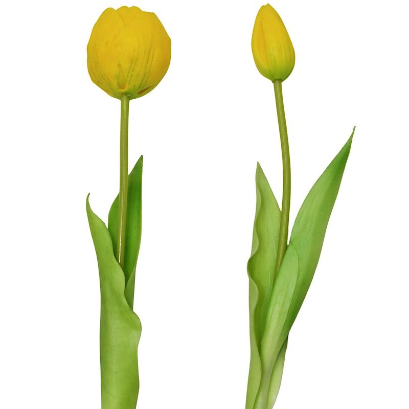 BOUQUET OF 5 YELLOW PEONY TULIPS 39 CM LIFE-LIKE SPRING DECORATION Home and Garden/Equipment Your Sports Performance