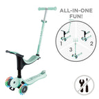 Scooter with seat GO•UP SPORTY LIGHTS (452-706-4 S) Accessories/Skating/Hulajnogi/Traditional/For kids/Globber Your Sports Performance