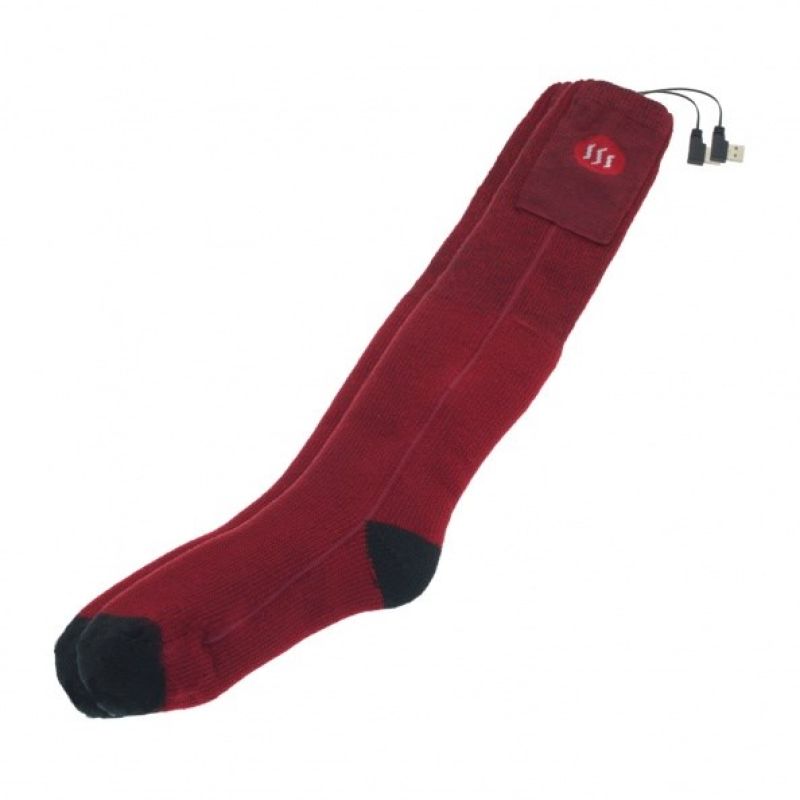 GLOVII POWER BANK HEATED SOCKS SIZE L (41-46), RED, BATTERIES, CHARGER AND REMOTE CONTROL INCLUDED, GQ3L Clothing Your Sports Performance