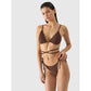 Women's swimsuit bikini top 4F 4FWSS24UBKTF041-81S Brown *Kategoria tymczasowa Your Sports Performance