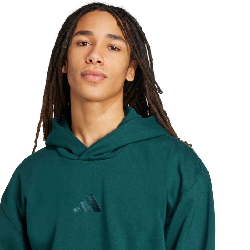 Men's adidas ALL SZN Fleece Hoodie green KB8527 In preparation Adidas
