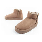 D.Franklin women's winter snow boots, fashionable fur lined, brown ankle boots D.Franklin