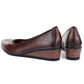 Women's brown wedge shoes Vinceza 58628 Vinceza