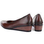 Women's brown wedge shoes Vinceza 58628 Vinceza