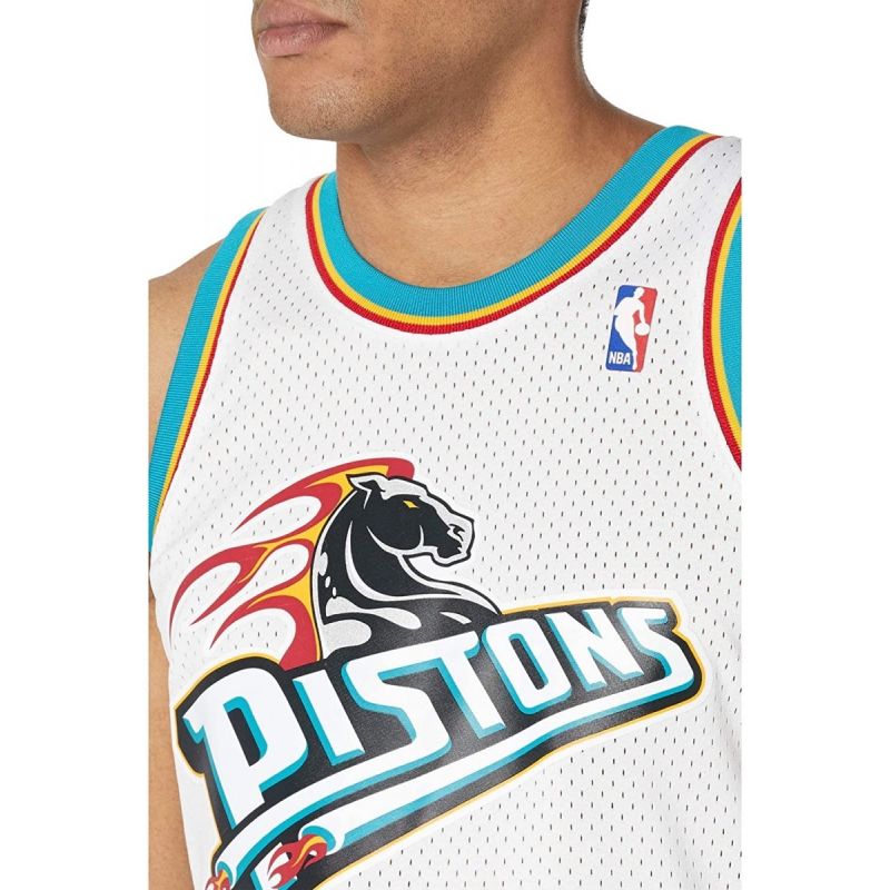 Mitchell & Ness Men's Detroit Pistons NBA Swingman Road Jersey Pistons 98 Grant Hill SMJYCP19211-DPIWHIT98GHI In preparation Your Sports Performance
