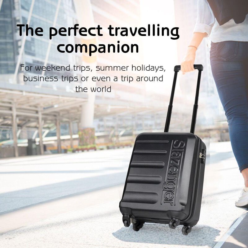SET OF 3 SUITCASE 18/22/26 INCHES BLACK SLAZENGER Accessories Your Sports Performance