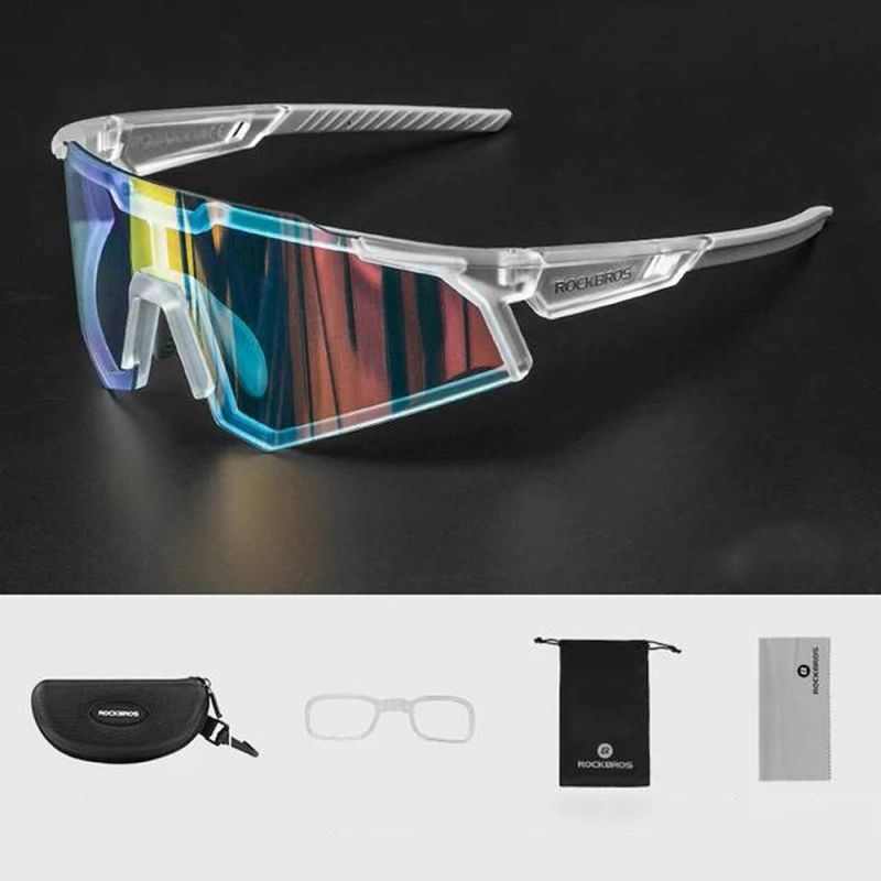 Rockbros SP291 Photochromic UV400 Cycling Glasses - White Import z Action/Rowery i akcesoria/Okulary Your Sports Performance