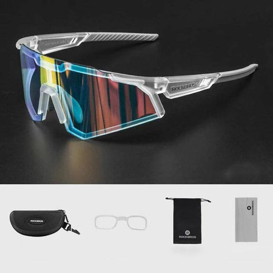 Rockbros SP291 Photochromic UV400 Cycling Glasses - White Import z Action/Rowery i akcesoria/Okulary Your Sports Performance