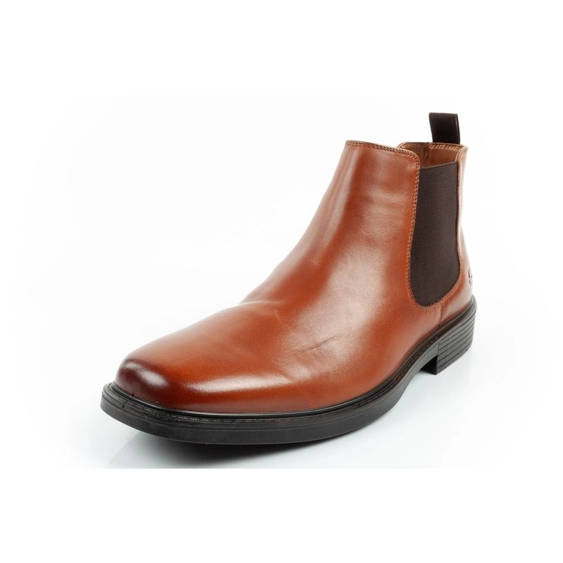 Skechers men's shoes Chelsea boots Miller-Boris elegant leather brown Skechers