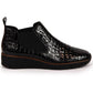 Rieker W R474 snakeskin leather ankle boots black