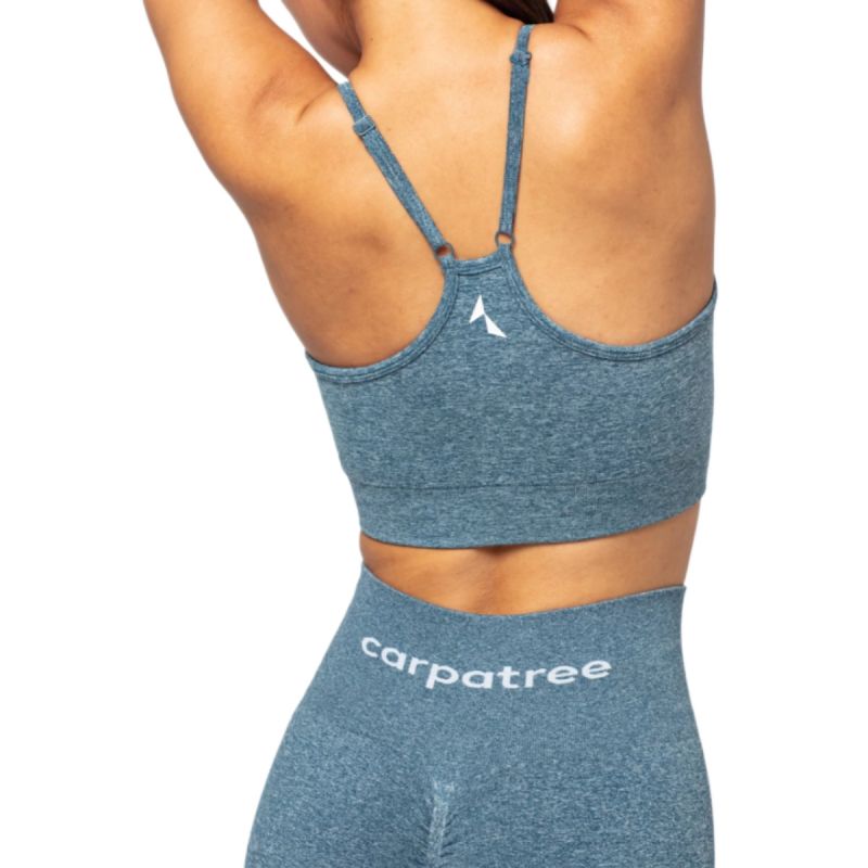 Carpatree Allure Blue Melange Seamless Sports Bra - CP-ASB-BM-BLUE Odzież/Odzież na co dzień Your Sports Performance