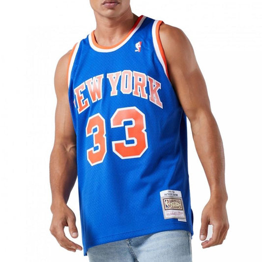 Mitchell &amp; Ness NBA Swingman New York Knicks Patric Ewing T-Shirt SMJYGS18186-NYKROYA91PEW Clothing/Lifestyle/T-shirts/Mitchell & Ness Your Sports Performance