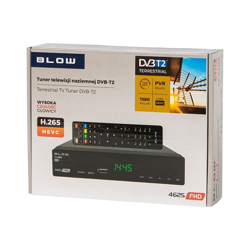 BLOW DECODER DVB-T2 TUNER BLOW 4625FHD H.265 V2 Telewizja naziemna/DVB-T Tunery Your Sports Performance
