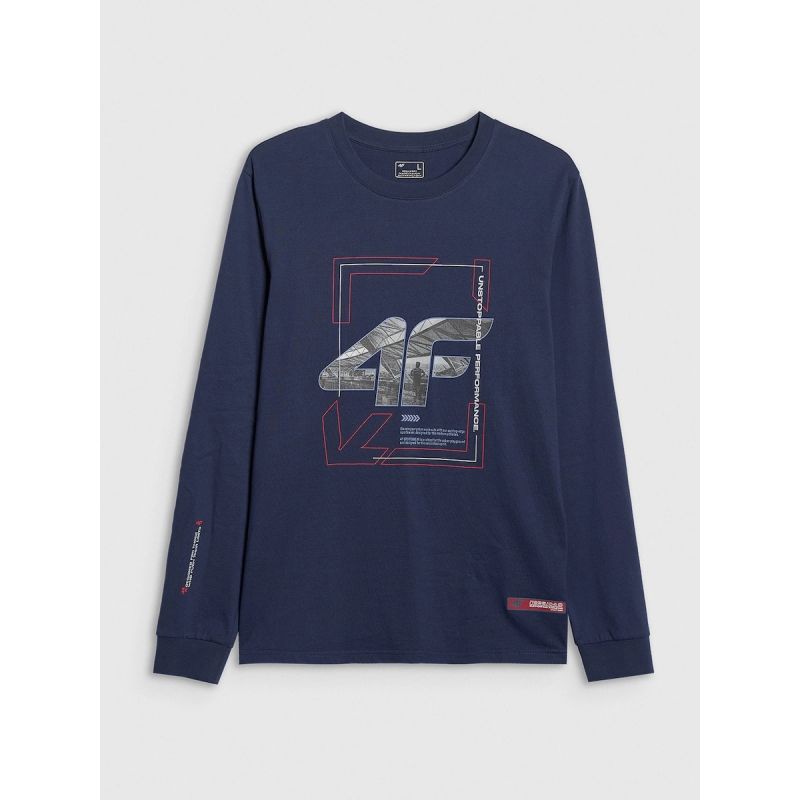 Men's longsleeve regular with print 4F 4FRAW25TLONM606-31S