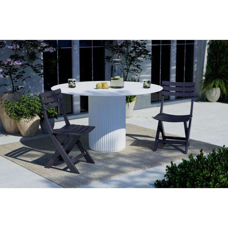 SET OF 4 FOLDABLE PLASTIC CATERING CHAIRS KOMODO ANTHRACITE Home and Garden/Garden Your Sports Performance