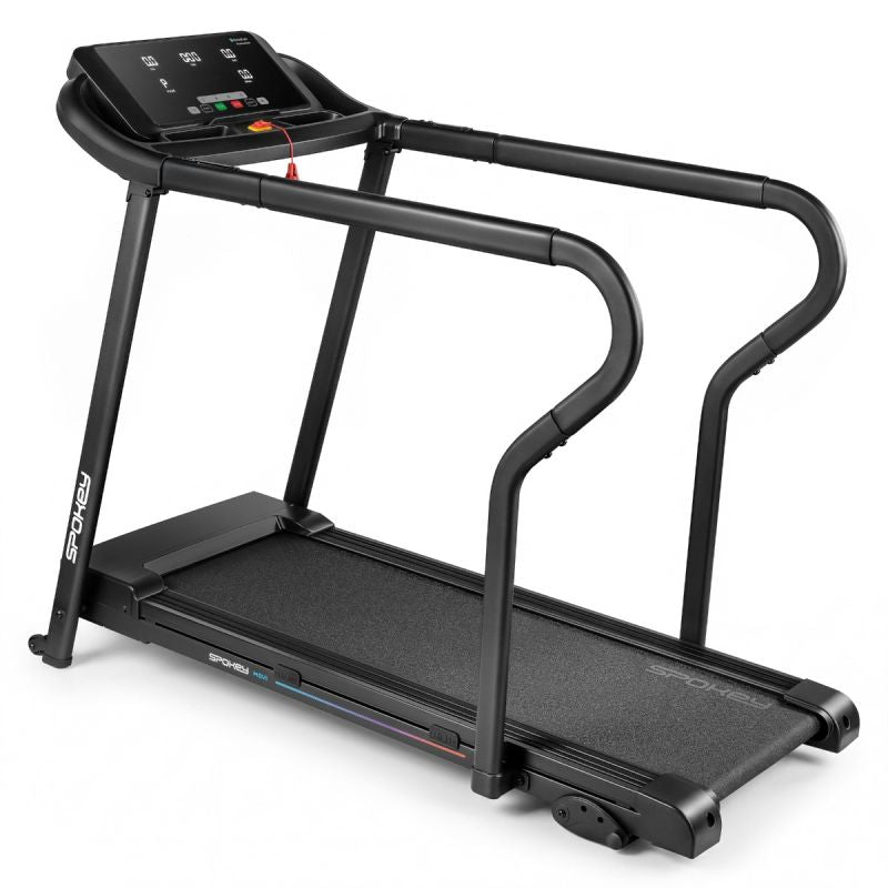 Spokey MOVI electric treadmill with handrails