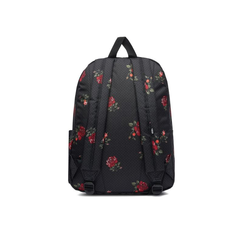 Vans Old Skool Classic Backpack – Black with Roses 22L