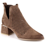 Suede high-heeled ankle boots Potocki W WOL213B brown Footwear/Lifestyle/Potocki Your Sports Performance