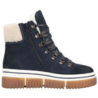 Rieker Y6347-14 Navy Blue Waterproof Leather Women's Ankle Boots