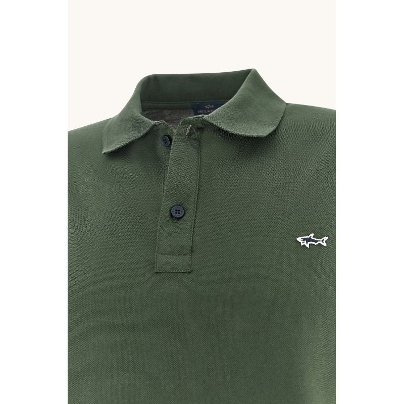 Paul&Shark men's polo shirt, olive cotton, 99311001-89 – classic, sporty elegance