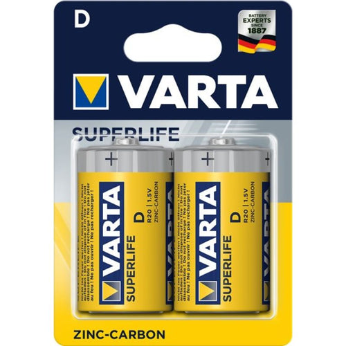 VARTA Superlife R20 D zinc-carbon battery pack (Zn-C; x 2) Baterie, akumulatorki i ładowarki/Baterie Your Sports Performance