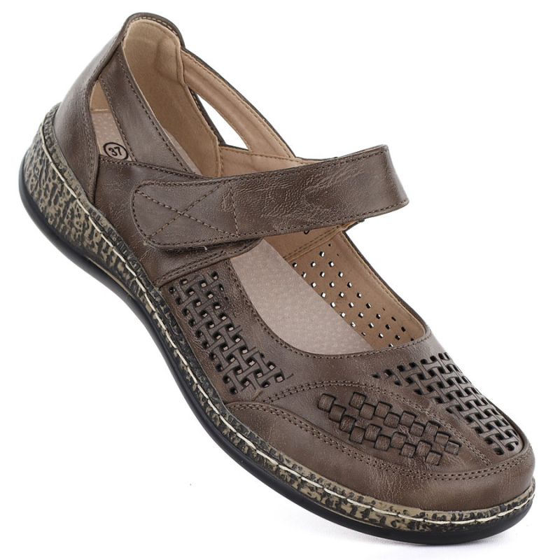 Women's openwork velcro shoes fango Unisoft 7026 Unisoft