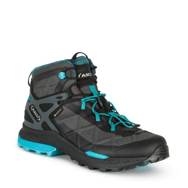 AKU Rocket Mid DFS GTX Women's Hiking Shoes - Black/Turquoise Footwear Your Sports Performance