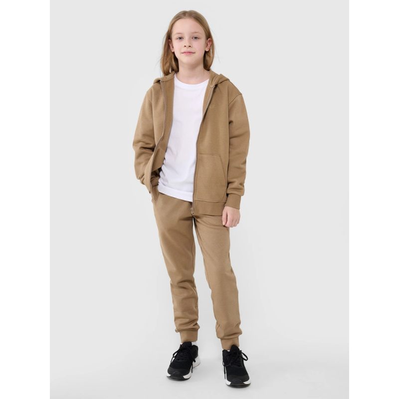 Girls' sweatshirt with a hood, 4F Junior 4FJRAW24TSWSF1830-83S *Kategoria tymczasowa Your Sports Performance