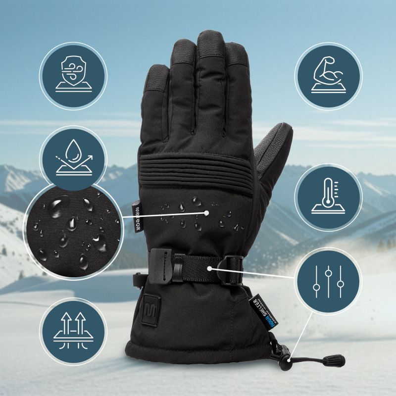 Meteor Alpora winter gloves L black Clothing Your Sports Performance