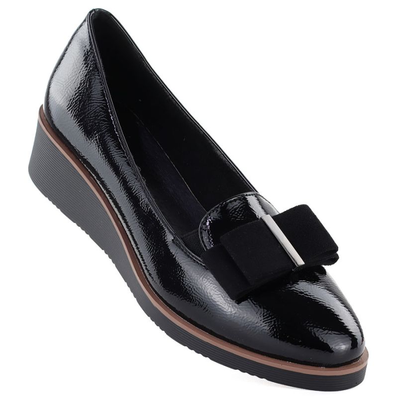 Women's patent leather high-heeled shoes, black, Vinceza 58630 To be categorized Your Sports Performance