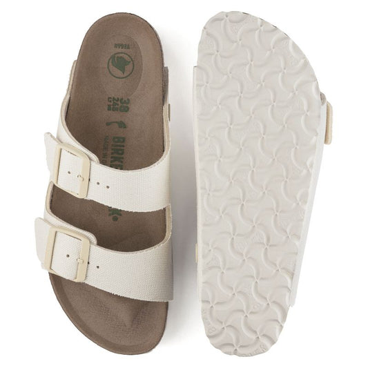 Birkenstock Arizona Vegan Women Textile Narrow Eggshell Flip-Flops for Narrow Feet Vegan (1022679) Footwear/Lifestyle/Brinkenstock/Klapki/chodaki Birkenstock