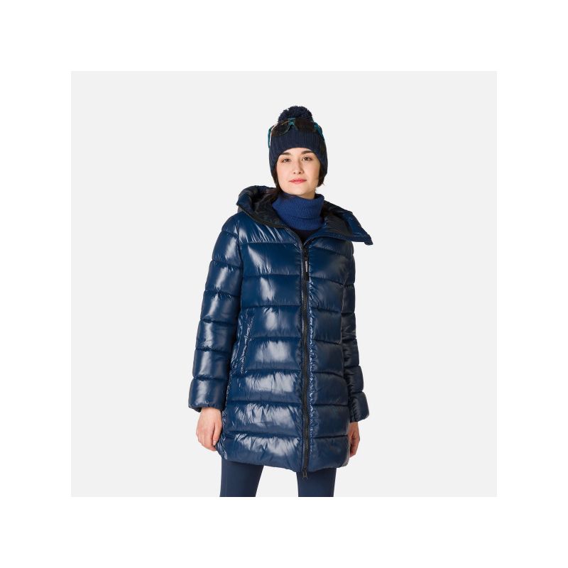 Rossignol W Shiny Parka Jacket Navy Blue Import z PMSport Your Sports Performance