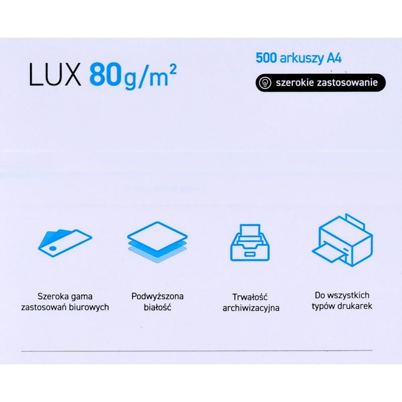 POLLUX office copier paper (A4; 80g/m2; 500 sheets; white, matte) Artykuły papiernicze/Papier Xero Your Sports Performance