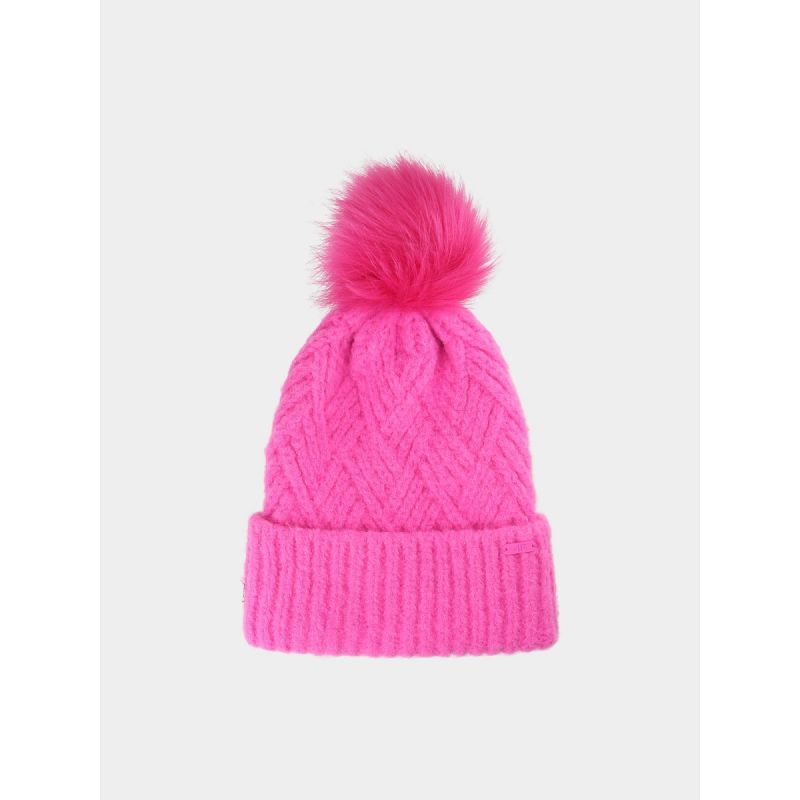 Girls' winter hat with pompom 4F Junior 4FJWAW24ACAPF419-54S *Kategoria tymczasowa Your Sports Performance