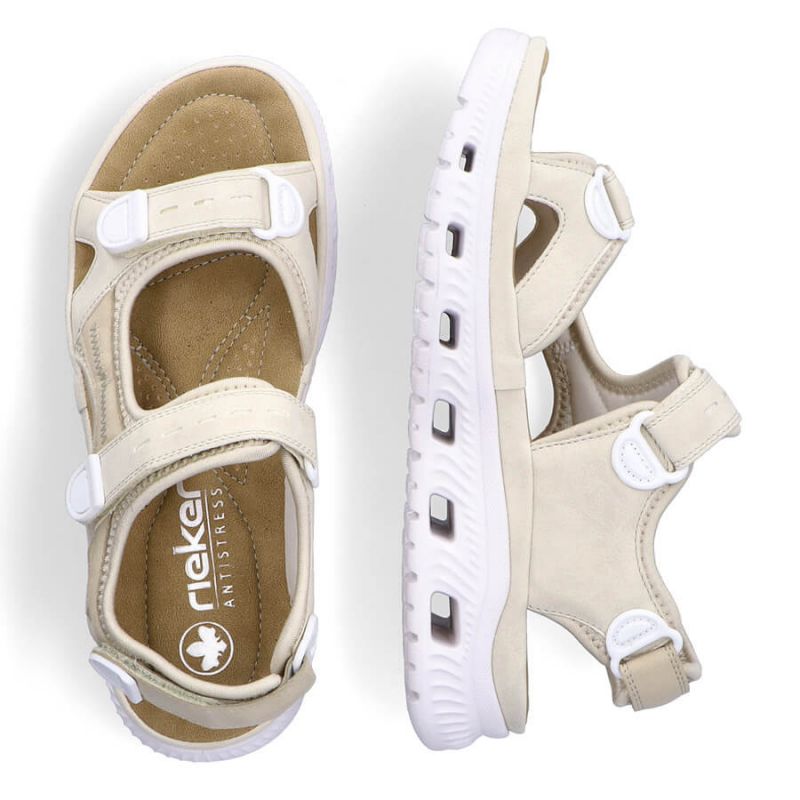 Comfortable Velcro sandals Rieker W RKR691 beige Footwear/Lifestyle/Rieker Your Sports Performance