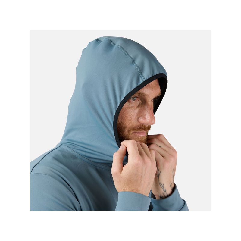 ROSSIGNOL Men's Mid Layer Thin Fz Sweatshirt Blue