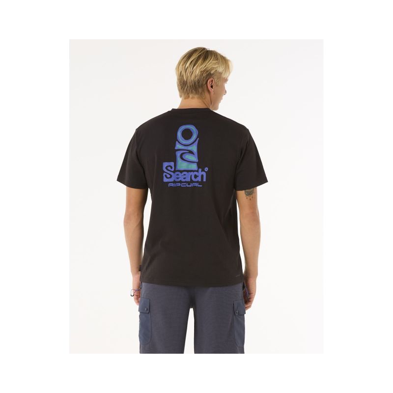 RIP CURL Vaporcool Search Stack Tee Black