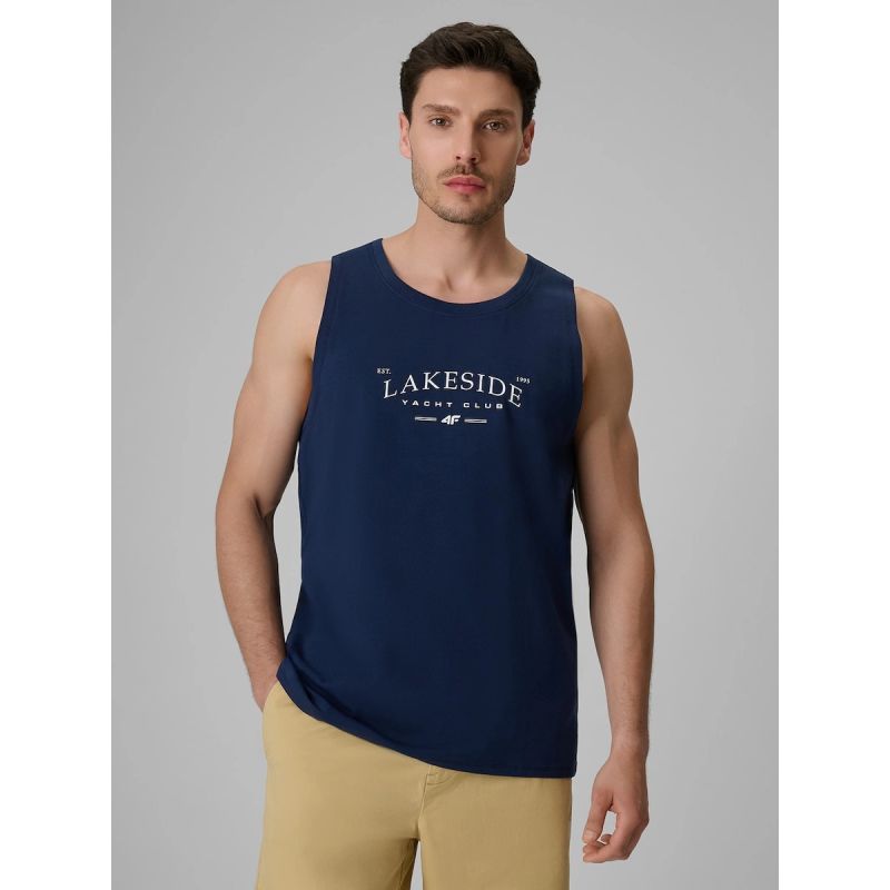 Men's regular sleeveless T-shirt with print 4F 4FRSS26TSLEM331-31S 4f